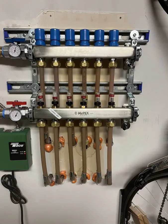 Plumber performing Gas Line Installation at a residential property in Crownpoint